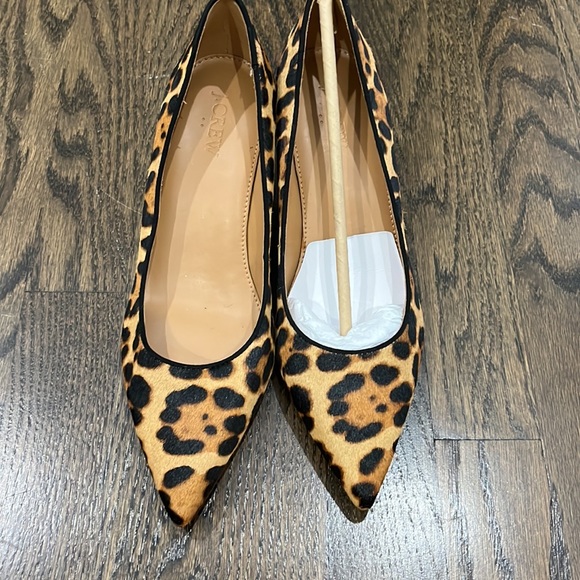 Jcrew Bryn leopard calf hair pointy-toe block heels - Picture 8 of 8